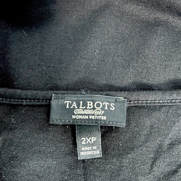 Talbots Plus Size Sleeveless Black Tuxedo Pleated Ruffle Top Size-2X - Picture 4 of 4